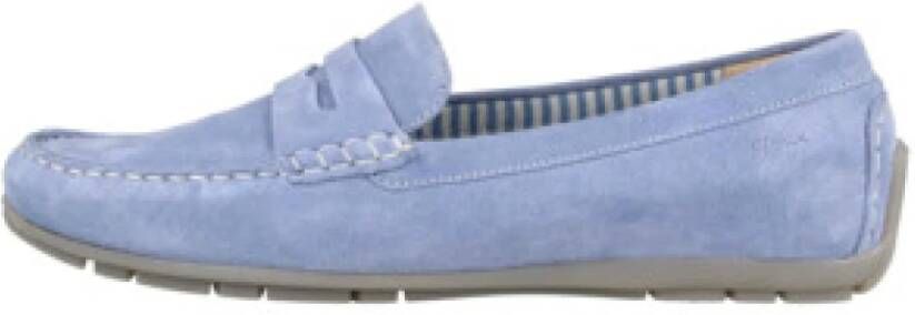Sioux Blauwe dames mocassins comfortabel design