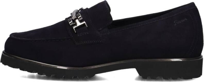 Sioux Blauwe Suède Loafers voor Dames