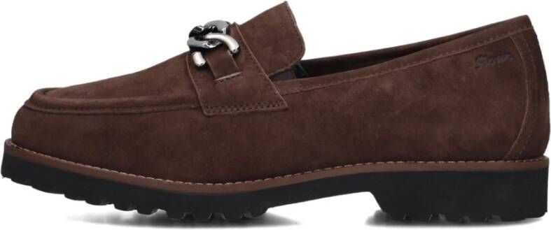 Sioux Bruine Suède Loafers voor Herfst Winter