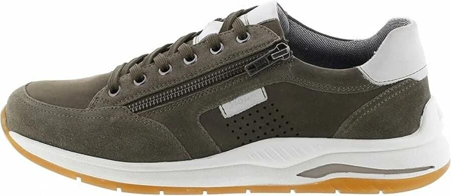 SIOUX Sneakers laag 'Turibio' olijfgroen wit