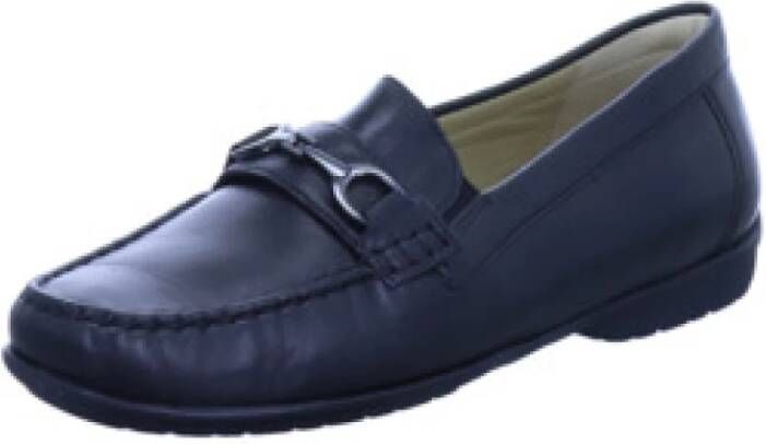 Sioux Zwarte dames mocassins comfortabele stijl