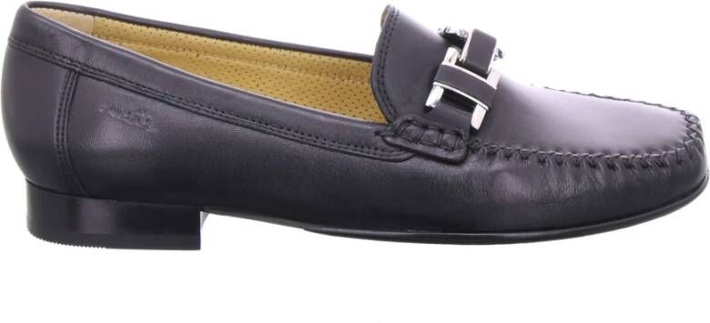 Sioux Zwarte Mocassin Pantoffel