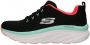 Skechers D'Lux Walker Fresh Finesse 149368-BKMN Vrouwen Zwart Sneakers Sportschoenen - Thumbnail 2