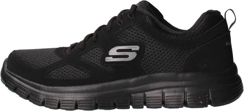 Skechers Ademende Sportieve Sneakers Black Heren