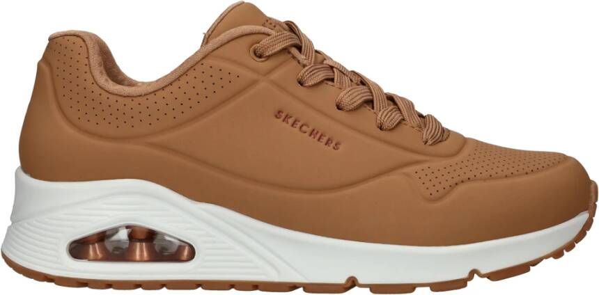 Skechers Air Stand Sneaker Comfortabel Cognac Brown Dames