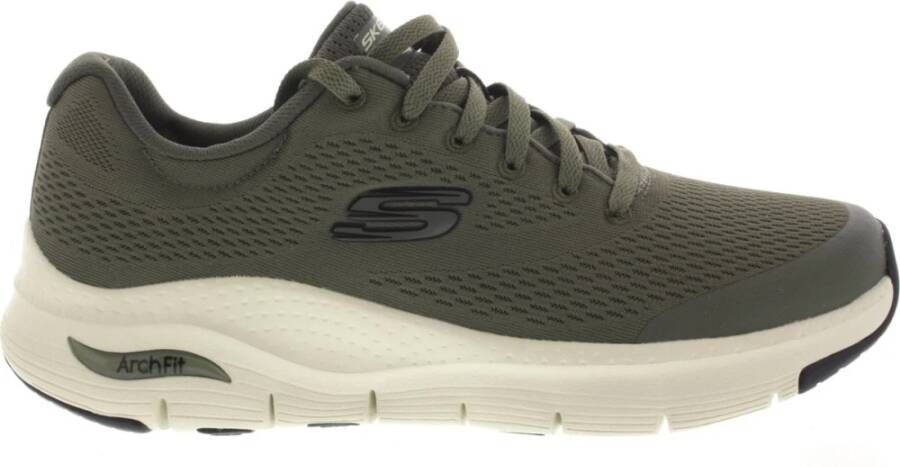 Skechers Groene Textiel Wasbare Sneaker met Arch Fit en AirCooled Memory Foam Groen Heren - Foto 9