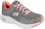Skechers Arch Fit Comfy Wave 149414-GYPK Vrouwen Grijs Sneakers - Thumbnail 11