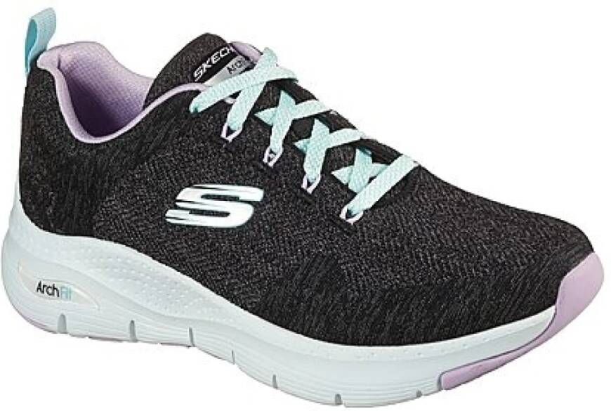 Skechers Arch Fit Comfy Wave Sneakers Zwart Dames