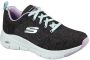 Skechers Arch Fit Comfy Wave sneakers zwart Dames Textiel - Thumbnail 3