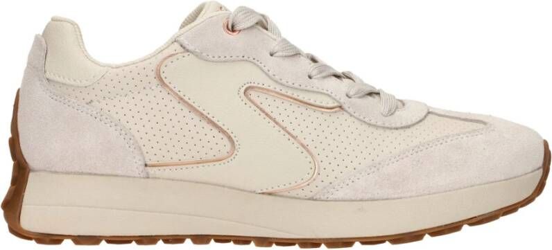 Skechers Beige Comfort Sneaker met Roségouden Details Beige Dames