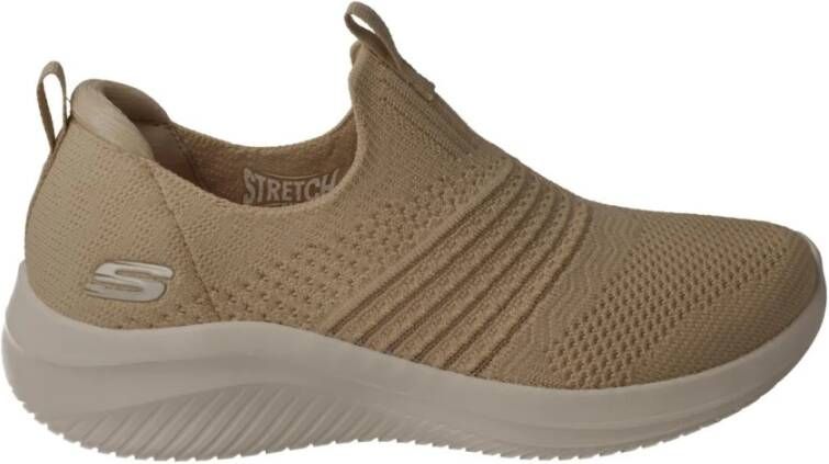 Skechers Beige Slip-On Stretch Fit Sneakers Beige Dames