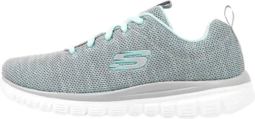 Skechers Blauwe Damessneakers 12614 Grijs Heren