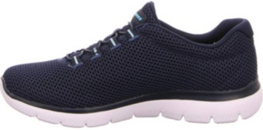 Skechers Blauwe Damessneakers Textielmateriaal
