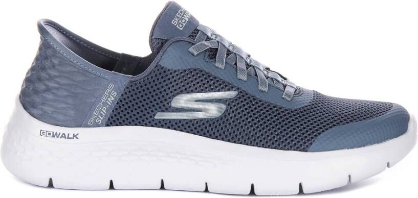 Skechers Blauwe Flex Sportieve Instap Schoenen voor Vrouwen