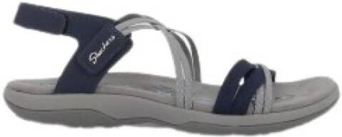 Skechers Blauwe Platte Sandalen voor Dames Reggae Slim Blauw Dames