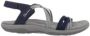 Skechers Blauwe Platte Sandalen voor Dames Reggae Slim Blauw Dames - Thumbnail 7