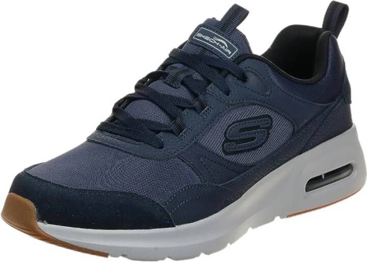 Skechers Blauwe Sneakers voor Heren Blauw Heren