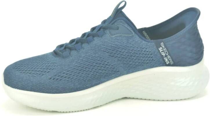 Skechers BlauwGrijs Lycra Slip-On Schoenen