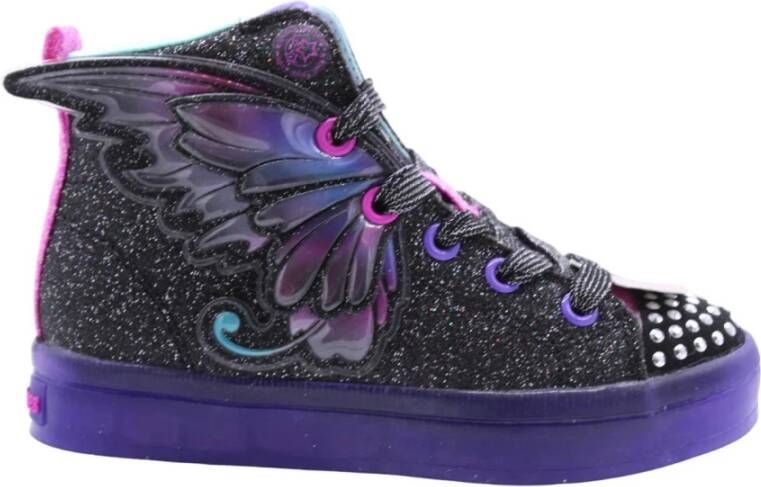 Skechers Twinkle Toes Twi-Lites 2.0 sneakers met lichtjes zwart paars Textiel 31 - Foto 2