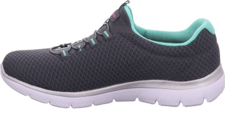 Skechers Casual Grijze Veterschoenen voor Dames