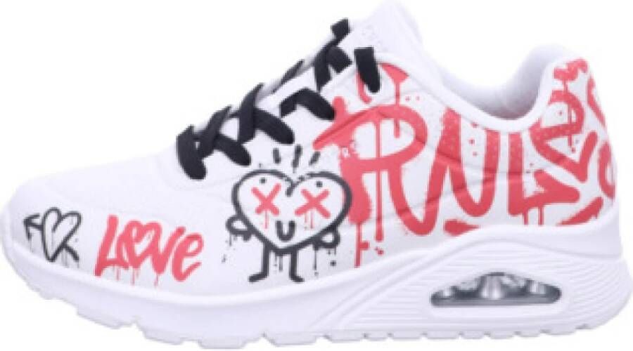 Skechers Casual witte veterschoenen voor dames
