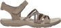 Skechers Comfortabele Vegan Memory Foam Sandaal Beige Dames - Thumbnail 3