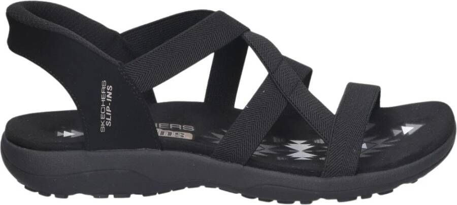 Skechers Slip-Ins Reggae Slim Sandalen Dames Zwart
