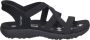 Skechers Slip-Ins Reggae Slim Sandalen Dames Zwart - Thumbnail 1
