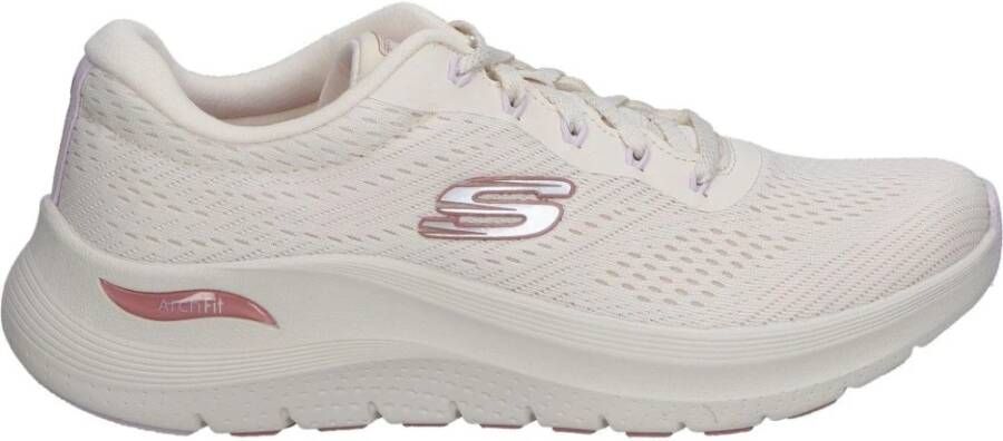 Skechers Comfortabele Arch Fit Natuurlijke Mesh Sneaker Beige Dames