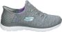 Skechers Stijlvolle Synthetisch Leren Sneakers Grijs Dames - Thumbnail 1