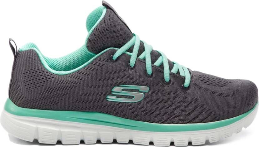 Skechers Dames Textiel Sneakers Gray Dames Schoenen