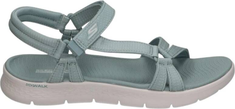 Skechers Groene Sandalen met Stoffen Voering Green Dames