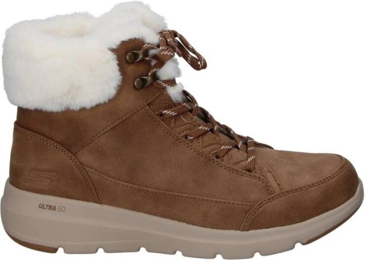 Skechers Glacial Ultra Cozyly Veterboot Dames Bruin Cognac