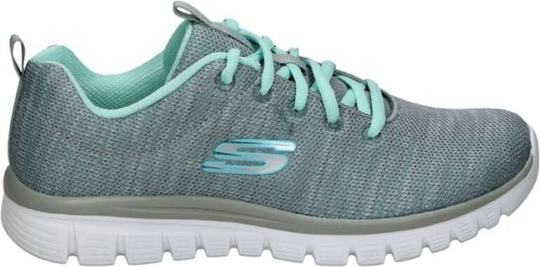 Skechers Blauwe Damessneakers 12614 Grijs Heren