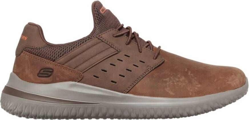 Skechers Delson 3.0 Ezra sneakers Bruin Heren