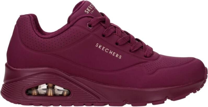 Skechers Donkerpaarse Air-Cooled Memory Foam Sneaker Paars Dames