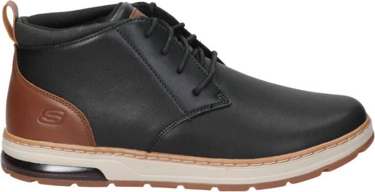 Skechers Evenston Renli leren veterschoenen zwart bruin - Foto 4