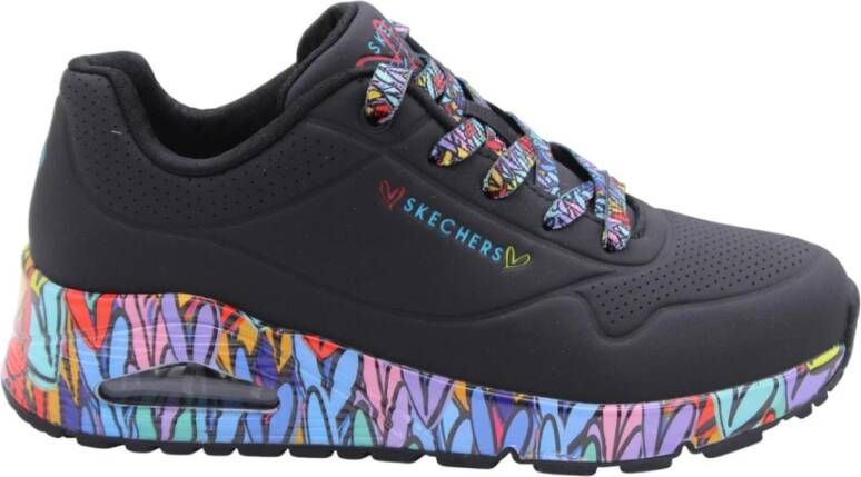Skechers Sport Casual UNO RAVAGED LOVE Sneakers Vrouw 177918 BKMT - Foto 3