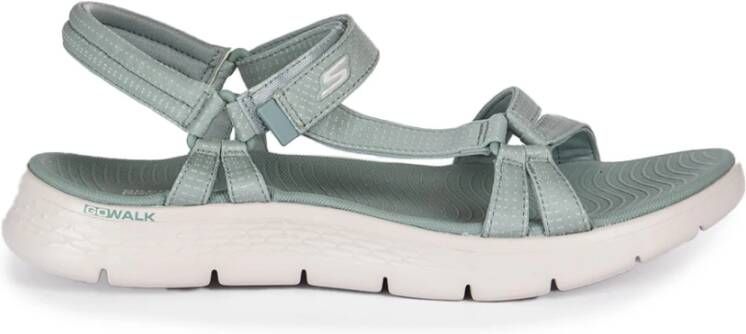 Skechers Groene Sandalen met Stoffen Voering Green Dames