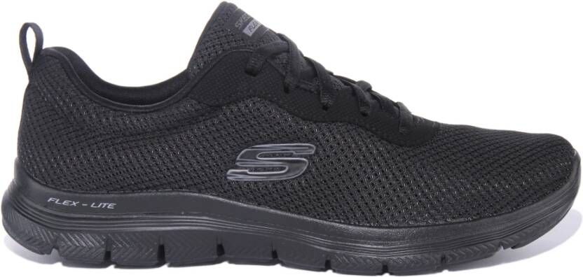 Skechers Flex Appeal 4.0 Zwarte Sneaker Vrouwen