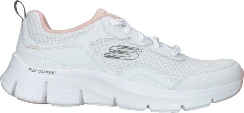 Skechers Flex Comfort Sneaker Zomereditie Wit Dames