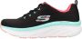 Skechers D'Lux Walker Fresh Finesse 149368-BKMN Vrouwen Zwart Sneakers Sportschoenen - Thumbnail 2