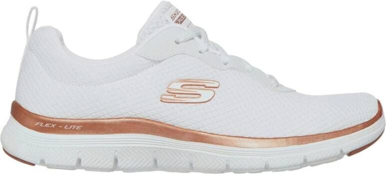 Skechers Gebreide Sportieve Sneaker White Dames