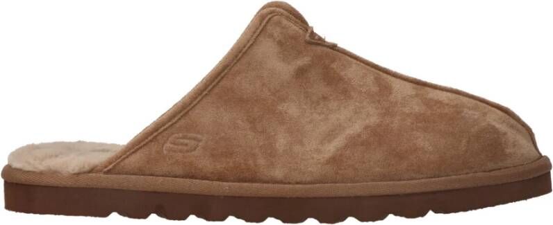 Skechers Gezellige en Comfortabele Winter Pantoffels Beige Heren