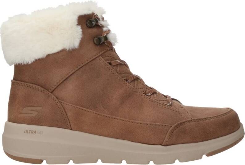 Skechers Glacial Ultra Cozyly Veterboot Dames Bruin Cognac