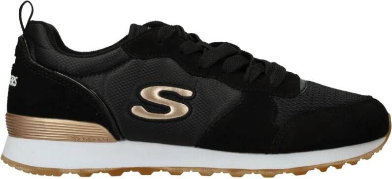 Skechers Goldn Gurl Leren Sneakers Zwart Dames