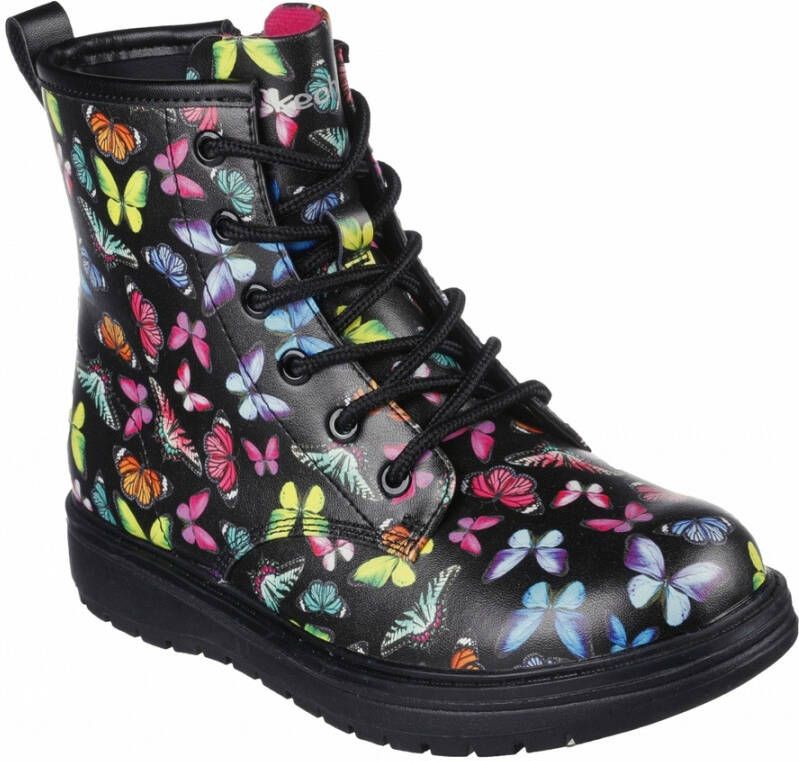 Skechers Gravlen veterboots met print zwart Meisjes Imitatieleer Dierenprint 34 - Foto 4