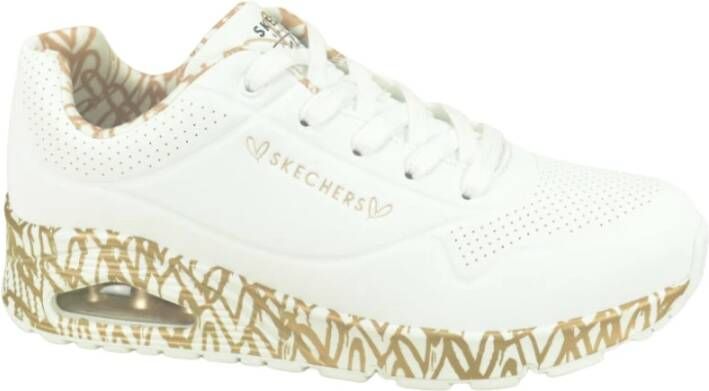 Skechers Hartjes Witte Hardloopschoenen White Dames