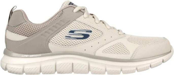 Skechers Heren Leder Textiel Sneakers Beige Heren
