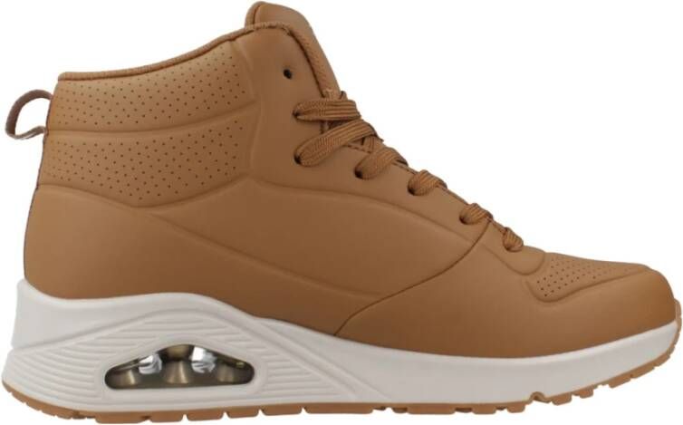 Skechers Hoge Stand Sneakers Brown Dames